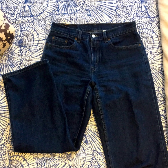 Levi’s Wide Leg Dark Blue Denim Jeans - Picture 1 of 14